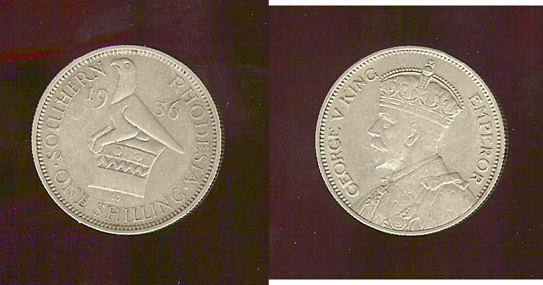 RHODÉSIE du Sud shilling 1936 TTB+